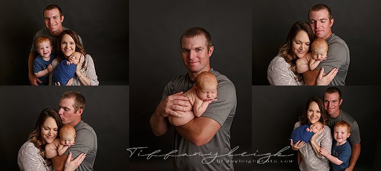 full family session newborn photos