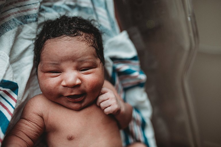 newborn smile