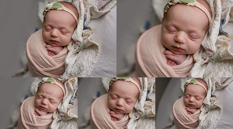 Baby girl wrapped on quilt Jacksonville fL