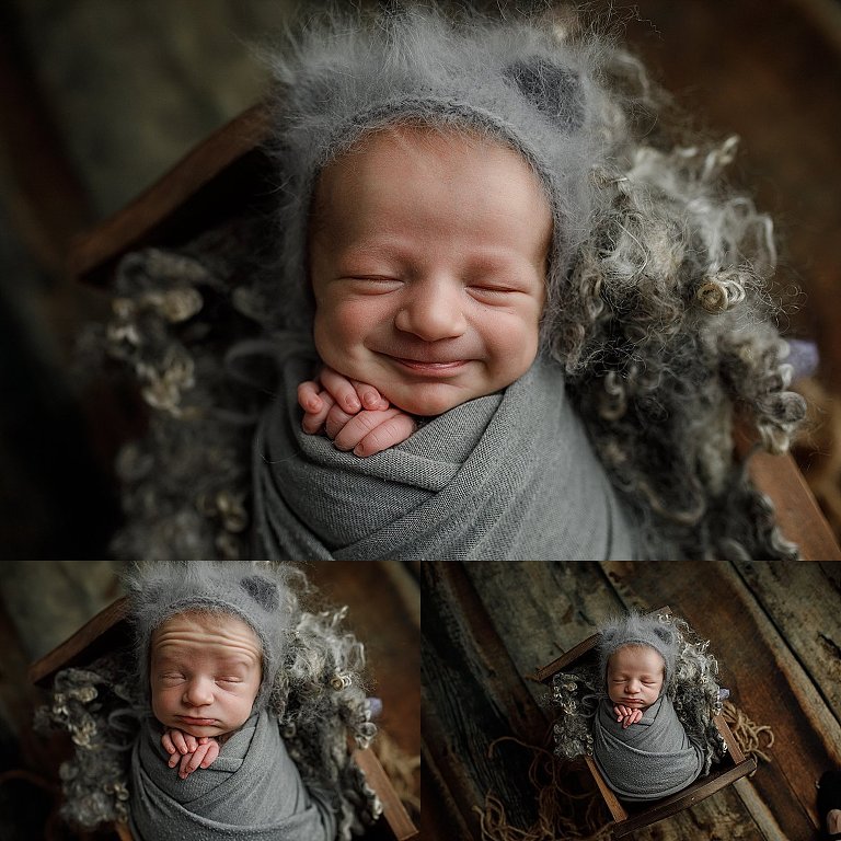 adorable newborn bear bonnet
