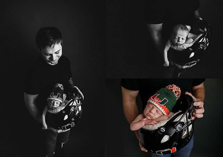 miami hurricane newborn session