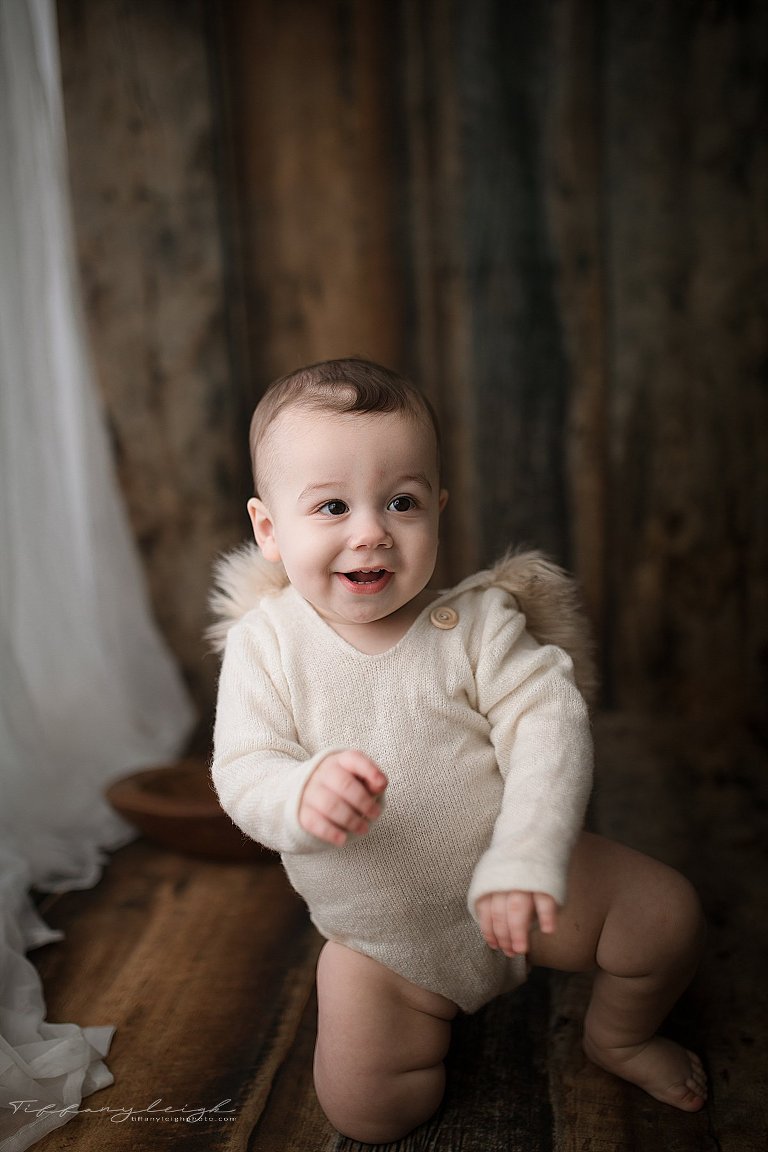 Smiling boy turns 1 year