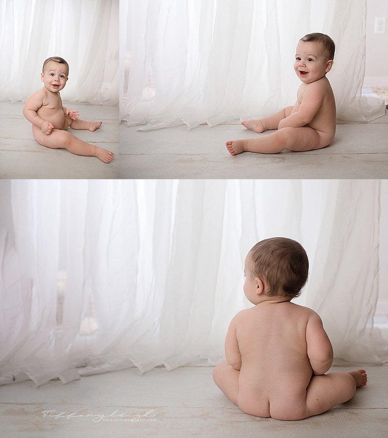 nake baby boy turns one year old