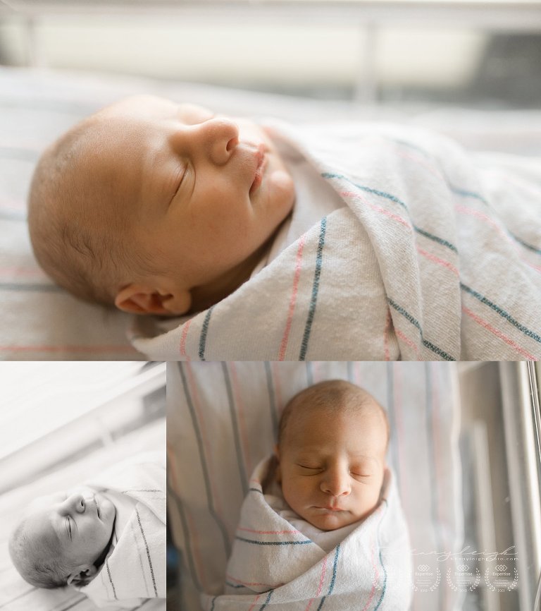 Baby in hospital bassinet