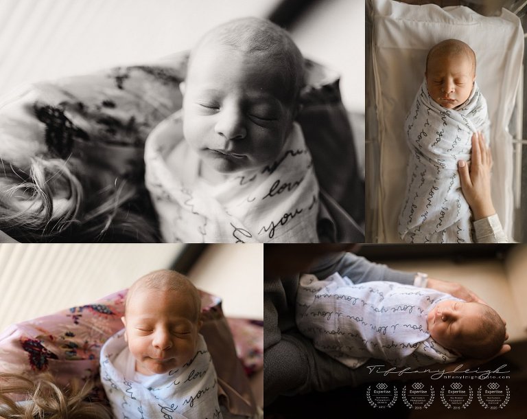 newborn baby in mom's arms