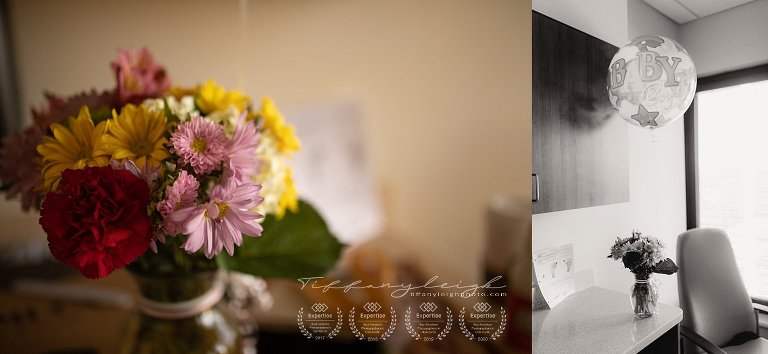 Congratulations new baby boy balloons and flowers