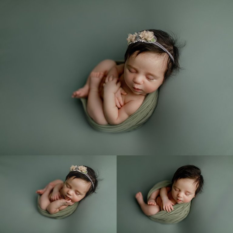 egg wrap baby girl on mint ocala newborns