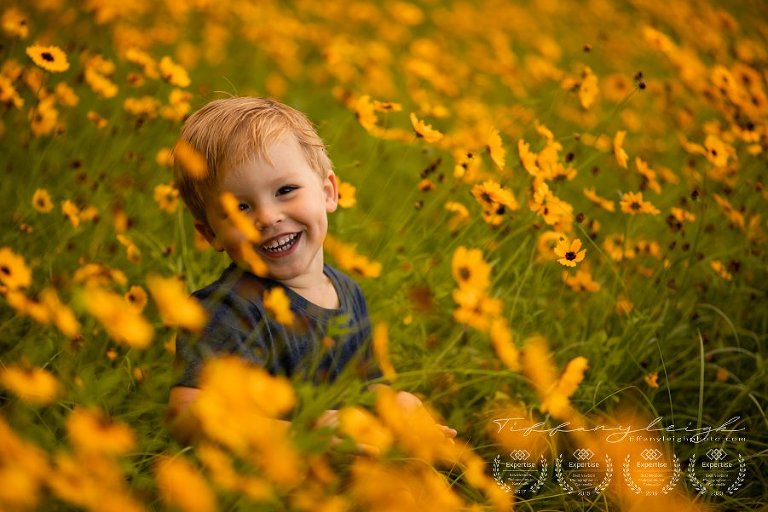 little boy in flowers high springs