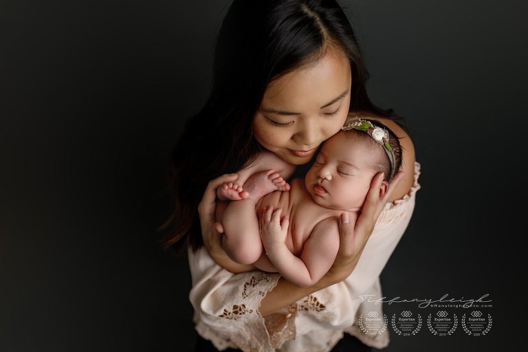 newborn baby and mom photos