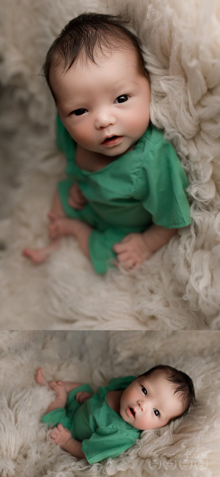 newborn with scrubs on in Gainesville UF SHANDS