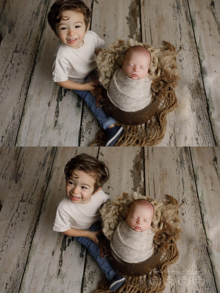 Best Big Brother to baby in a bucket