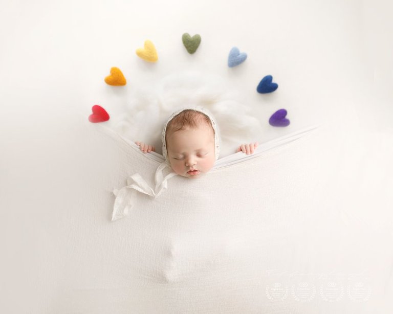 rainbow baby hearts