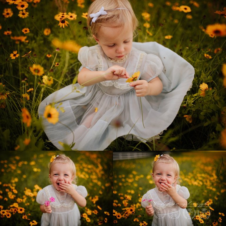 toddler wearing vintage dress