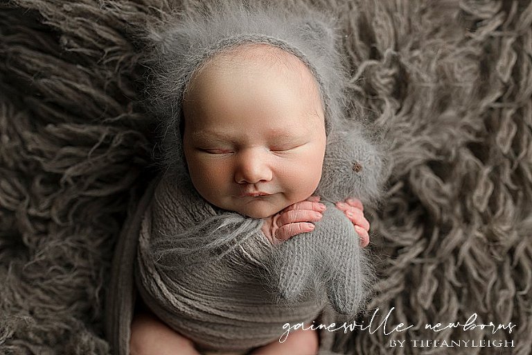 baby boy on gray flokati 