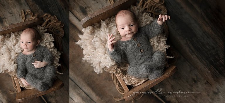 Newborn baby in cute pajamas newborn photos 