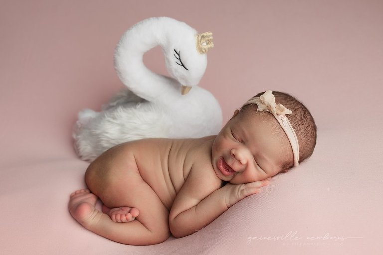 baby smiles newborn photography