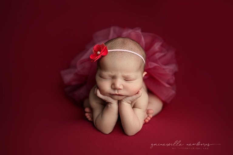 Froggy pose with tutu