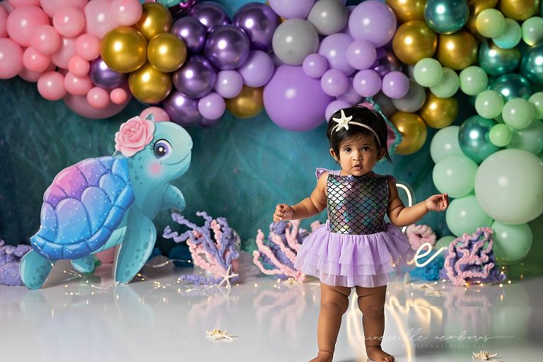 one year old standing 