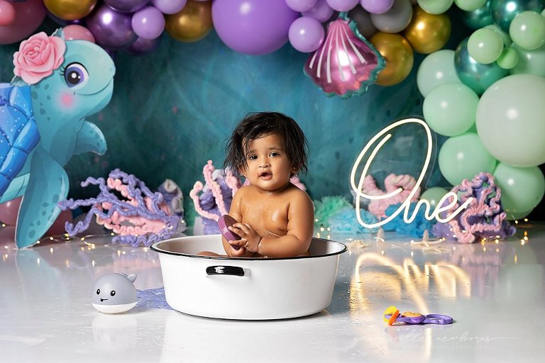 Bath after cake smash