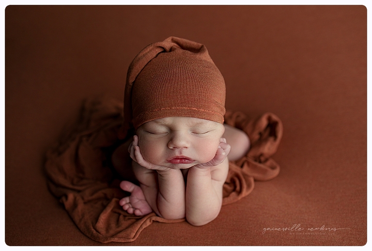 Baby boy froggy pose newborn photography gainesville