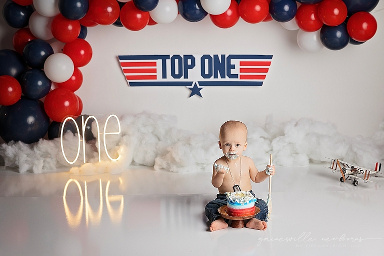 top gun cake smash set gainesville florida photographer